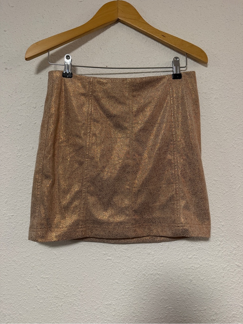 Free People metallic mini skirt size 6